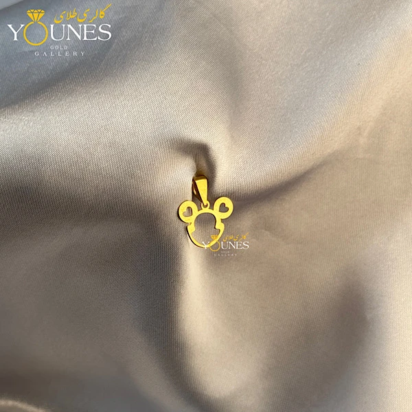 تصویر دوم آویز میکی موس طلا